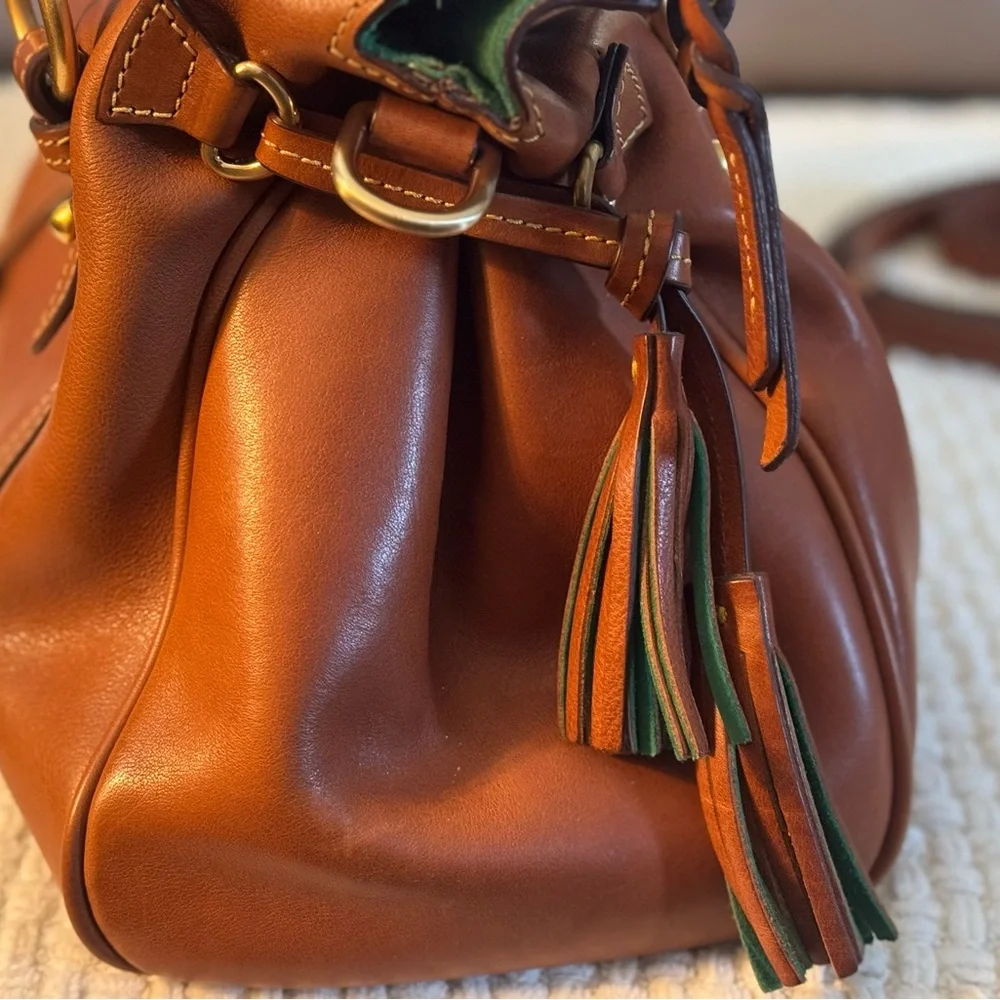 Dooney & Bourke Tan Leather Satchel - Picture 8 of 16